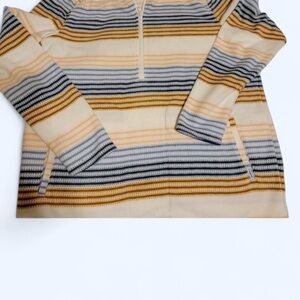 O'Neill Cozy Striped Sweater in Cream and Gray